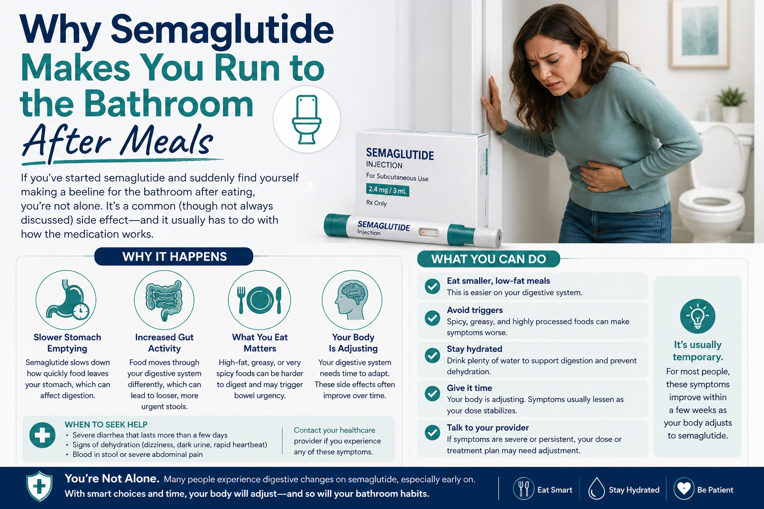 Why Semaglutide Makes You Run to the Bathroom After Meals
