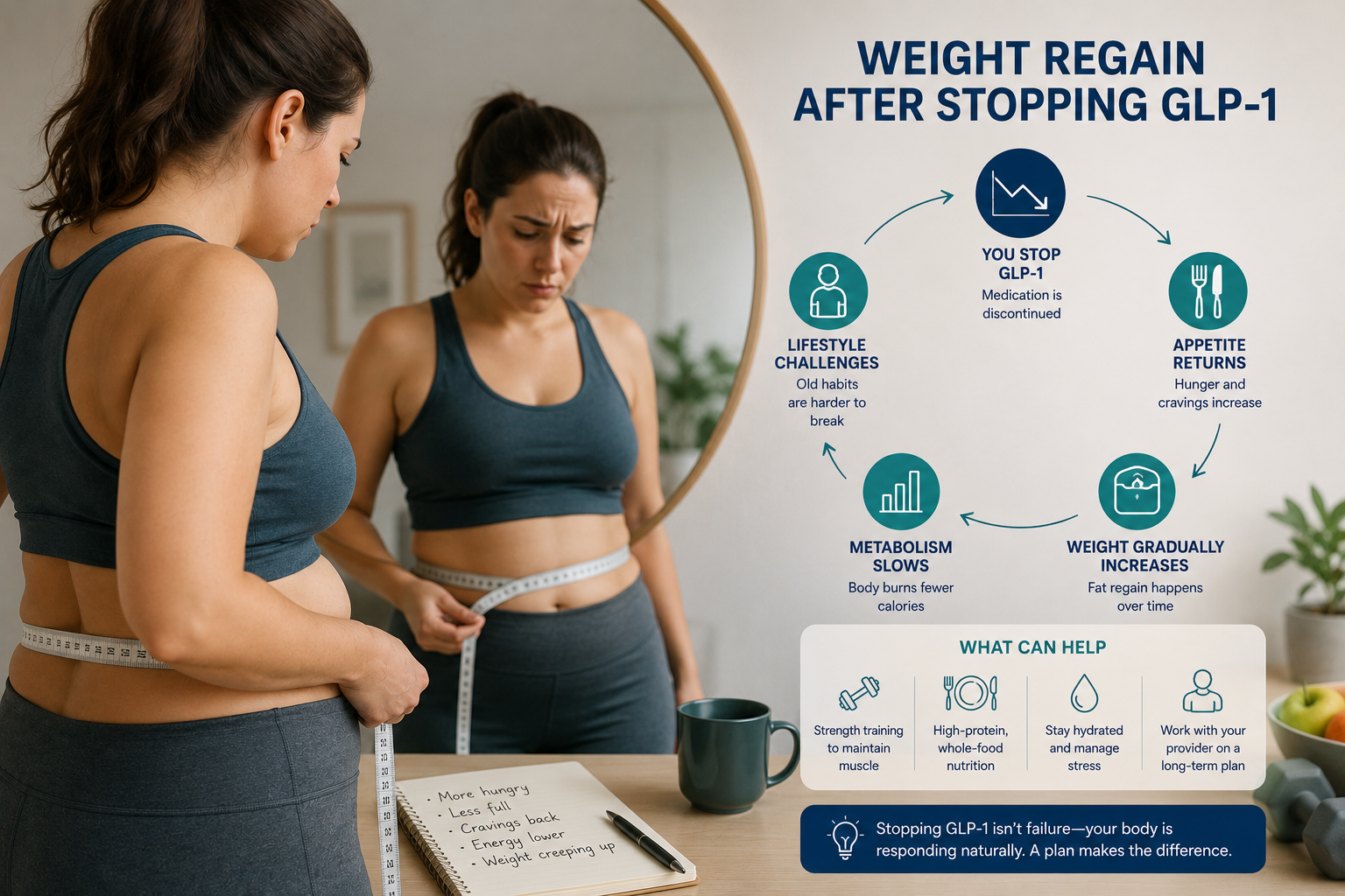 Weight Regain After Stopping Ozempic, Wegovy, or Zepbound: What the 18-Month Study Really Means