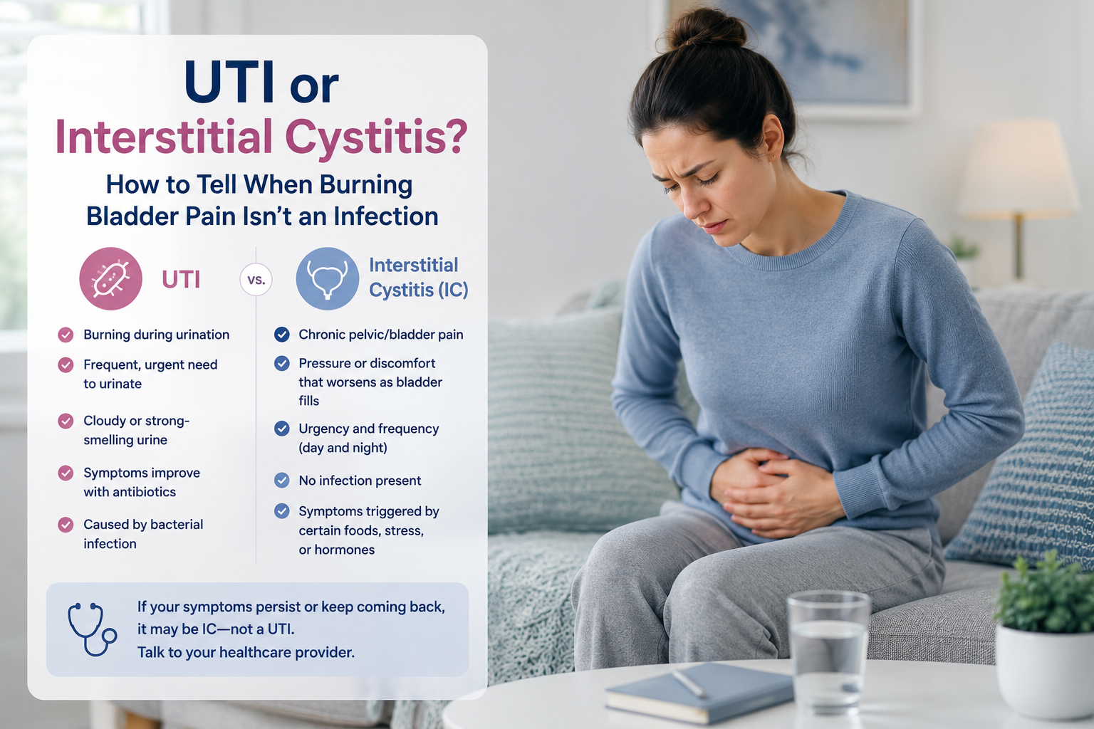 UTI or Interstitial Cystitis? How to Tell When Burning Bladder Pain Isn’t an Infection