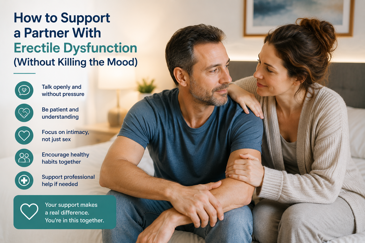 How to Support a Partner With Erectile Dysfunction (Without Killing the Mood)
