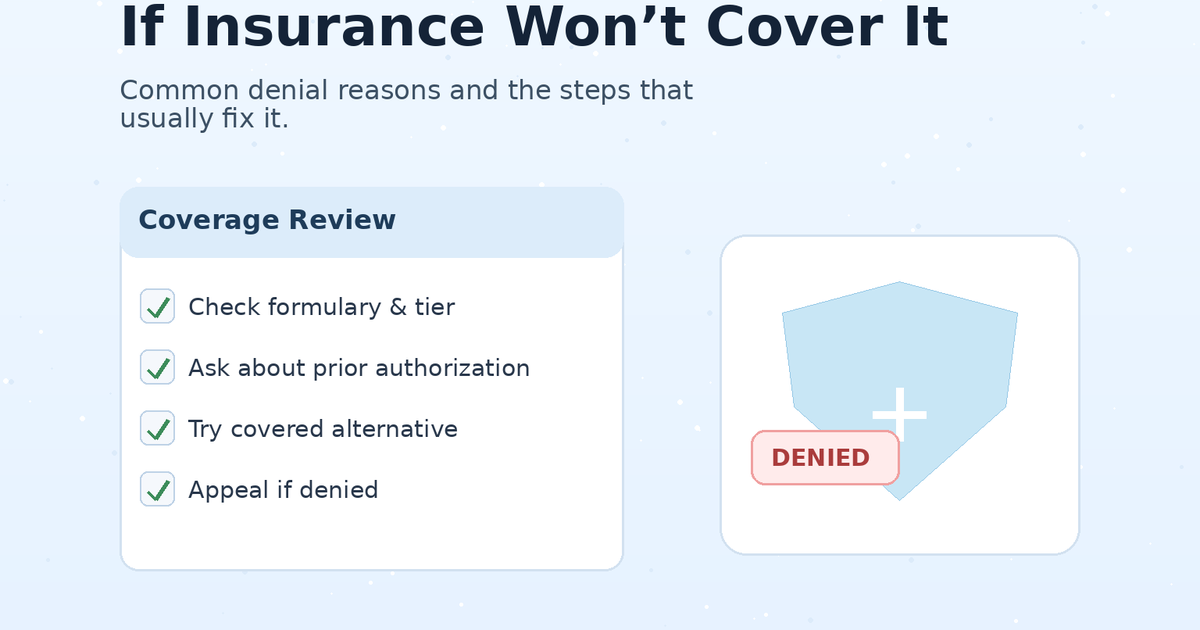 What to Do If Insurance Won’t Cover Your Prescription