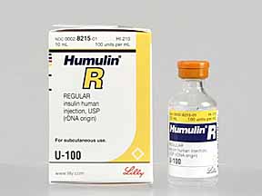 Humulin Vial — prescription drug image