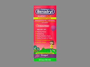 Benadryl Allergy Childrens Bottle — prescription drug image