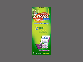 Zyrtec Childrens Allergy Bottle — prescription drug image