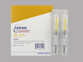 Lovenox Syringe — prescription drug image