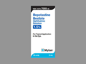 Bepotastine Besilate Bottle — prescription drug image