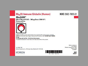 Rhogam Ultra-Filtered Plus Solution Prefilled Syringe — prescription drug image