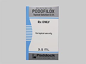 Podofilox Bottle — prescription drug image