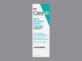 Cerave Acne Foaming Cream Bottle — prescription drug image