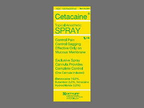 Cetacaine Bottle — prescription drug image