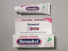 Benadryl Itch Stopping Tube Of Cream — prescription drug image
