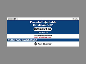 Propofol Vial — prescription drug image