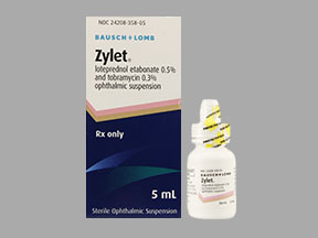 Zylet Bottle — prescription drug image