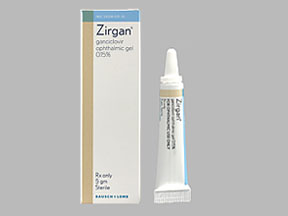 Zirgan Tube Of Gel — prescription drug image