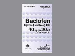 Baclofen Vial — prescription drug image