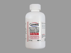 Abacavir Sulfate Bottle — prescription drug image