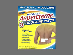 Aspercreme Lidocaine Box — prescription drug image
