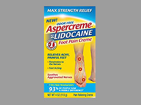 Aspercreme W/Lidocaine Tube Of Cream — prescription drug image