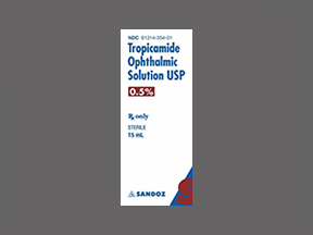 Tropicamide Bottle — prescription drug image