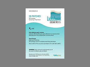 Lidoderm Box — prescription drug image