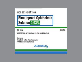 Bimatoprost Bottle — prescription drug image
