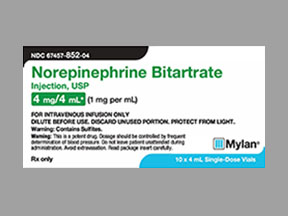 Norepinephrine Bitartrate Vial — prescription drug image