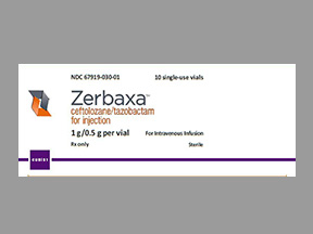 Zerbaxa Solution Reconstituted — prescription drug image