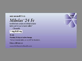 Mibelas 24 Fe Disp Pack — prescription drug image
