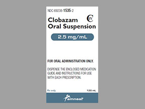 Clobazam Bottle — prescription drug image