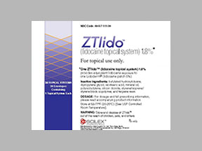 Ztlido Box — prescription drug image