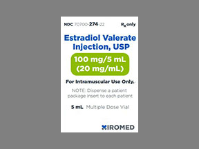Estradiol Valerate Vial — prescription drug image
