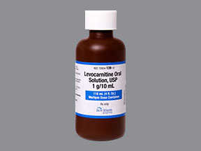 Levocarnitine Bottle — prescription drug image