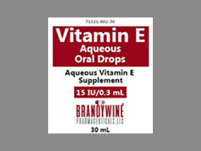 Vitamin E Bottle — prescription drug image