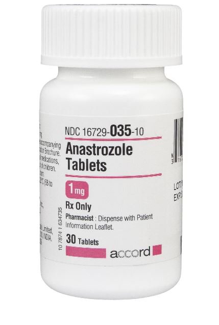 Anastrozole Bottle — prescription drug image