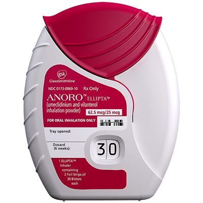 Anoro Ellipta Inhaler - 14 Blisters — prescription drug image