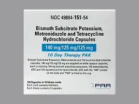 Bismuth/Metronidaz/Tetracyclin Capsule — prescription drug image