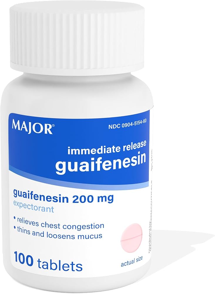 Guaifenesin Bottle — prescription drug image
