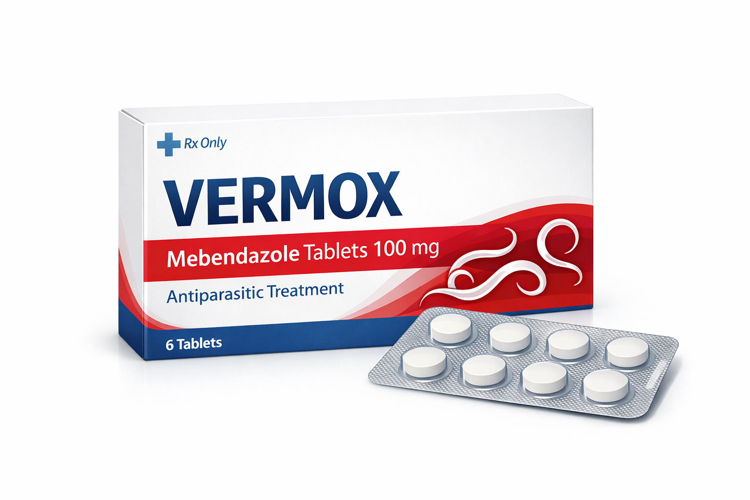 Mebendazole Bottle — prescription drug image